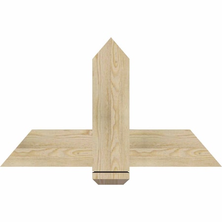 Ekena Millwork Eugene Rough Sawn Timber Gable Bracket, Douglas Fir, 36"W x 21"H x 2"D x 6"F, 14/12 Pitch GBW036X21X0206EUG00RDF